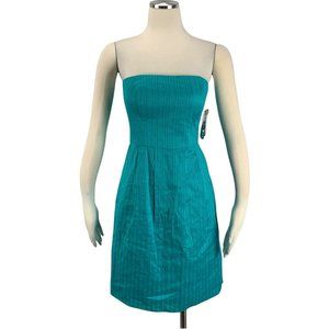 Cremieux NWT 4 Dress Blue Aqua Removable Strapless